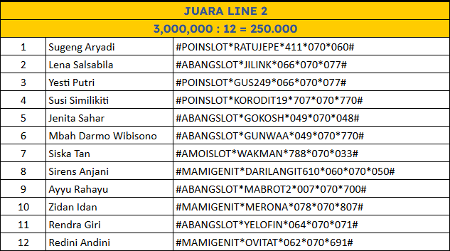 juara line 2 hk 19 november